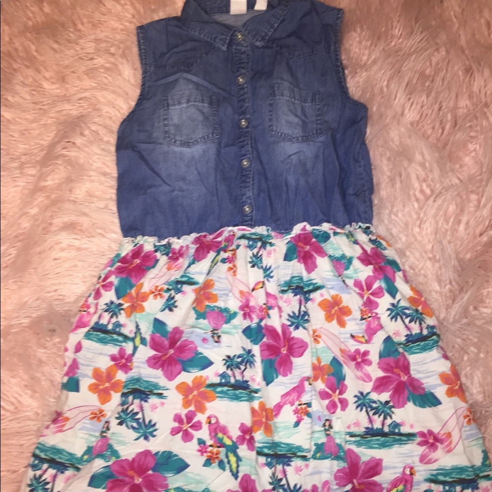 1989 Place Hawaiian Denim Dress